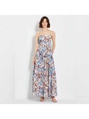 Nicholas Julie Maxi Dress in Mocha Etched Floral
